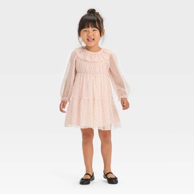 Toddler Girls' Stars Tulle Dress - Cat & Jack™ Pink 4 Toddler Girls' Stars Tulle Dress - Cat & Jack™ Pink - Image 2