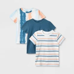 Toddler Boys' 3pk Short Sleeve Tie-Dye T-Shirt - Cat & Jack™ Navy Blue/Peach Orange 9 Toddler Boys' 3pk Short Sleeve Tie-Dye T-Shirt - Cat & Jack™ Navy Blue/Peach Orange -CAT and JACK Store GUEST b2e7353d 30ee 4991 94b4 19fc47d09a04
