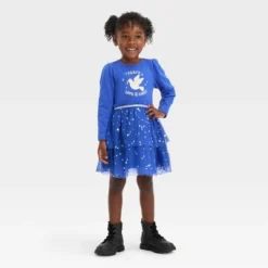 Toddler Girls' Dove Tutu Dress - Cat & Jack™ Blue -CAT and JACK Store GUEST b46db910 0781 495b 9b45 03ce1d2540df