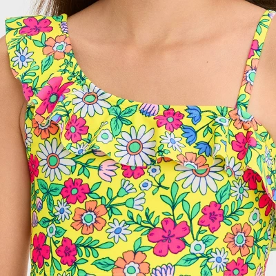 Girls' 'Lovely In Wildflowers' Floral Printed Bikini Set - Cat & Jack™ 3 Girls' 'Lovely In Wildflowers' Floral Printed Bikini Set - Cat & Jack™