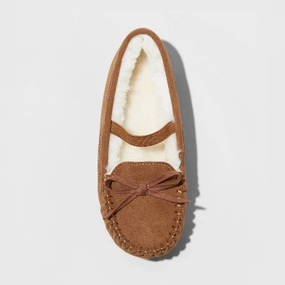 Toddler Girls' Celina Moccasin Slippers - Cat & Jack™ Chestnut 4 Toddler Girls' Celina Moccasin Slippers - Cat & Jack™ Chestnut - Image 2