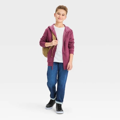 Boys' Fleece Hooded Zip-Up Sweatshirt - Cat & Jack™ 4 Boys' Fleece Hooded Zip-Up Sweatshirt - Cat & Jack™ - Image 2