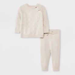 Baby Fluid Bobble Sweater Top & Bottom Set - Cat & Jack™ Cream -CAT and JACK Store GUEST bf0de123 dabd 48b2 9a80 f2d45d489e31