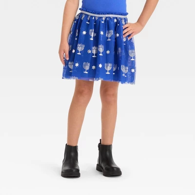 Girls' Hanukkah Tutu Skirt - Cat & Jack™ Cobalt Blue 5 Girls' Hanukkah Tutu Skirt - Cat & Jack™ Cobalt Blue - Image 3