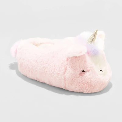 Kids' Jaslynn Unicorn Slippers - Cat & Jack™ Pink 6 Kids' Jaslynn Unicorn Slippers - Cat & Jack™ Pink - Image 4