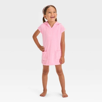 Toddler Girls' Towel Terry Hooded Cover Up Dress - Cat & Jack™ 5 Toddler Girls' Towel Terry Hooded Cover Up Dress - Cat & Jack™ - Image 3