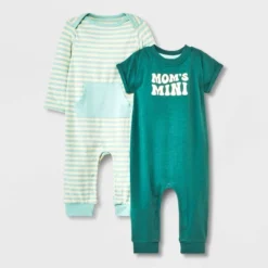 Baby 2pk Mama Romper Set - Cat & Jack™ Turquoise Green -CAT and JACK Store GUEST c0bb02a5 efe4 4f26 abe0 072ff2fa8858