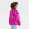 Kids' Solid Faux Fur Jacket - Cat & Jack™ Magenta 1 Kids' Solid Faux Fur Jacket - Cat & Jack™ Magenta -CAT and JACK Store GUEST c1632fad 7471 4b52 a640 7338f63daf09