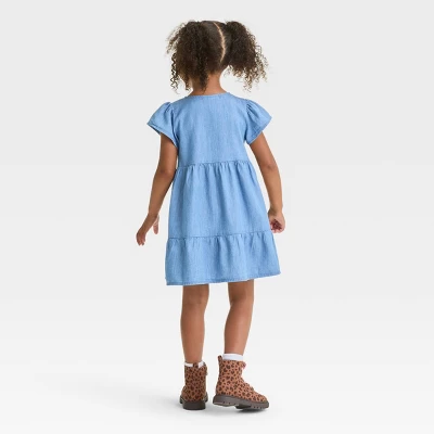 Toddler Girls' Denim Dress - Cat & Jack™ Blue 3 Toddler Girls' Denim Dress - Cat & Jack™ Blue