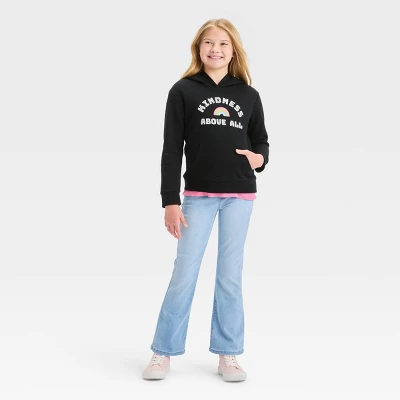 Girls' Fleece Pullover Hoodie - Cat & Jack™ 4 Girls' Fleece Pullover Hoodie - Cat & Jack™ - Image 2