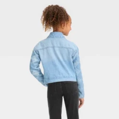 Girls' Quilted Sleeve Jean Jacket - Cat & Jack⢠Light Wash