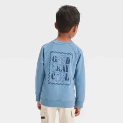 Toddler Boys' Washed Crew Neck Pullover Sweatshirt - Cat & Jackā¢