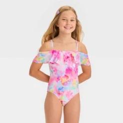 Girls' 'Flower Daydream' Floral Printed One Piece Swimsuit - Cat & Jack™ White/Pink 7 Girls' 'Flower Daydream' Floral Printed One Piece Swimsuit - Cat & Jack™ White/Pink -CAT and JACK Store GUEST c902c17a 16bd 47d3 a12f 75417cb11677