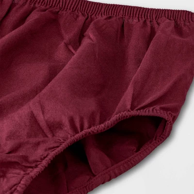 Baby Girls' Floral Twill Dress & Bottom Set - Cat & Jack™ Burgundy 5 Baby Girls' Floral Twill Dress & Bottom Set - Cat & Jack™ Burgundy - Image 3