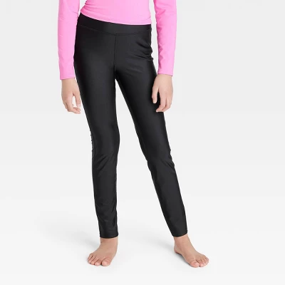 Girls' Swim Leggings - Cat & Jack™️ Black 5 Girls' Swim Leggings - Cat & Jack™️ Black - Image 3
