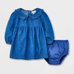 Baby Girls' Denim Prairie Dress - Cat & Jack™ Medium Wash 9 Baby Girls' Denim Prairie Dress - Cat & Jack™ Medium Wash -CAT and JACK Store GUEST cd453918 25bd 4571 856a c02019a1fbe3