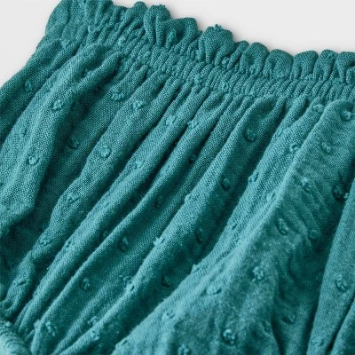 Baby Girls' Gauze Clipspot Ruffle Yoke Top & Bottom Set - Cat & Jack™ Dark Green 5 Baby Girls' Gauze Clipspot Ruffle Yoke Top & Bottom Set - Cat & Jack™ Dark Green - Image 3