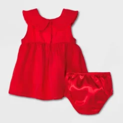 Baby Girls' Organza Embroidered Dress - Cat & Jack™ Red