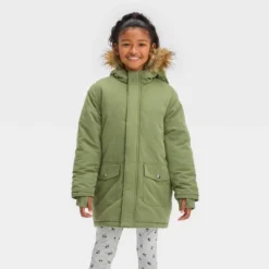 Girls' Solid Parka Jacket - Cat & Jack™ -CAT and JACK Store GUEST d265ec4f d1e8 4beb bb94 1f89af332149