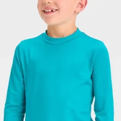 Boys' Solid Rash Guard Top - Cat & Jack™ Turquoise Green