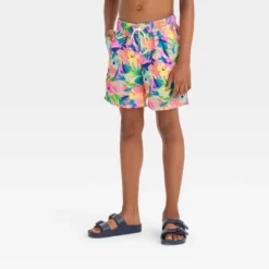 Boys' Tropical Floral Printed Swim Shorts - Cat & Jack™ -CAT and JACK Store GUEST d2b85da7 9a1f 469a b970 af6deb57f257