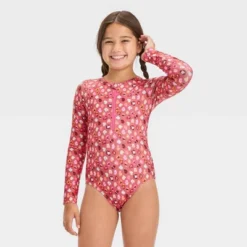 Girls' Wild Leopard Spots One Piece Rash Guard - Cat & Jack™ -CAT and JACK Store GUEST d3033938 50e5 4b39 b631 57bf73a98ad3