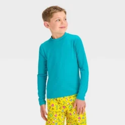 Boys' Solid Rash Guard Top - Cat & Jack™ Turquoise Green -CAT and JACK Store GUEST d4e5aa9e ae9e 4663 8932 dcc264c1244d