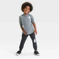 Toddler Boys' Halloween Fleece Long Sleeve Top And Jogger Pants Set - Cat & Jack™ Gray -CAT and JACK Store GUEST d6892b0f f471 4436 8167 b0f64f17c97e
