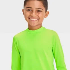Boys' Long Sleeve Solid Rash Guard Top - Cat & Jack™