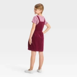 Girls' Corduroy Skirtall - Cat & Jack™ Red