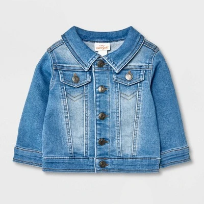 Baby Fall Layering Denim Jacket - Cat & Jack™ Light Wash 5 Baby Fall Layering Denim Jacket - Cat & Jack™ Light Wash - Image 3