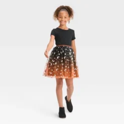 Girls' Short Sleeve Halloween Dress - Cat & Jack™ Black -CAT and JACK Store GUEST dffdece2 f97d 4f99 934b 929242ca7344