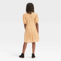Girls' Ruffle Sleeve Woven Dress - Cat & Jackā¢