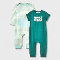 Baby 2pk Mama Romper Set - Cat & Jack™ Turquoise Green -CAT and JACK Store GUEST e0b592d4 17aa 49d2 88ab b39dab1093aa