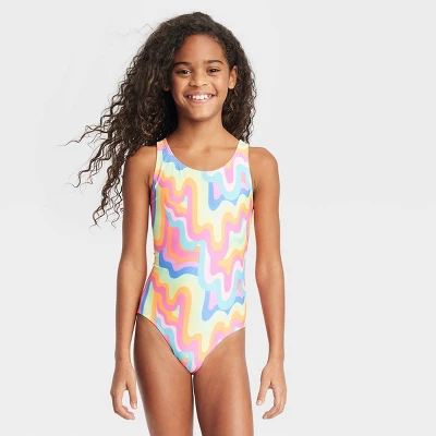 Girls' Sunshine & Rainbows Swimwear Set - Cat & Jack™ 3 Girls' Sunshine & Rainbows Swimwear Set - Cat & Jack™
