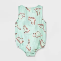 Baby Dino Gauze Tank Henley Romper - Cat & Jack⢠Blue