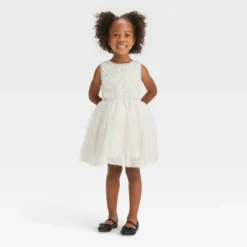Toddler Girls' Rosette Tulle Dress - Cat & Jack™ Cream 7 Toddler Girls' Rosette Tulle Dress - Cat & Jack™ Cream -CAT and JACK Store GUEST e21e8585 2912 4c98 a78d 3f05070c69ee
