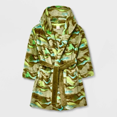 Boys' Marble Printed Robe - Cat & Jack™ Green 5 Boys' Marble Printed Robe - Cat & Jack™ Green - Image 3