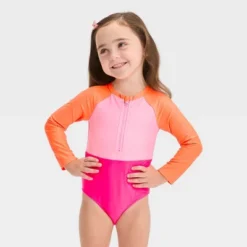 Toddler Girls' Long Sleeve Colorblock One Piece Swimsuit - Cat & Jack™ 9 Toddler Girls' Long Sleeve Colorblock One Piece Swimsuit - Cat & Jack™ -CAT and JACK Store GUEST e7cdd4c9 4a56 4807 95be 077950943c23