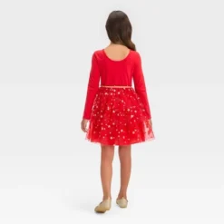 Girls' Long Sleeve Star Tiered Tulle Dress - Cat & Jack™ Red 8 Girls' Long Sleeve Star Tiered Tulle Dress - Cat & Jack™ Red -CAT and JACK Store GUEST e892492c 7056 4ea7 a11c 9ccdabbd270b