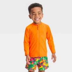 Toddler Solid Rash Guard Top - Cat & Jack™ Orange -CAT and JACK Store GUEST e8d9c43b 3e1b 49e2 8b73 084bc37e60ce