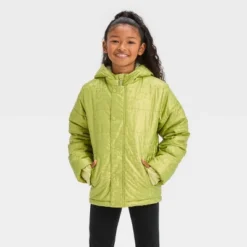 Kids' Solid Puffer Jacket - Cat & Jack™ Green 7 Kids' Solid Puffer Jacket - Cat & Jack™ Green -CAT and JACK Store GUEST e9b5d4af 2813 44a8 8b50 a867263ccc66