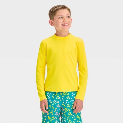 Boys' Solid Rash Guard Top - Cat & Jack™ Yellow 5 Boys' Solid Rash Guard Top - Cat & Jack™ Yellow - Image 3