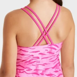 Girls' Tiger Tie-Dye One Piece Rash Guard - Cat & Jack™ Pink