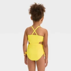 Toddler Girls' Textured Cut Out One Piece Swimsuit - Cat & Jack™ Yellow -CAT and JACK Store GUEST ed5fdcbd 16a1 4e1b 96e4 64ef1715860a