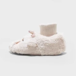 Toddler Girls' Doe Fawn Bootie Slippers - Cat & Jack™ Tan