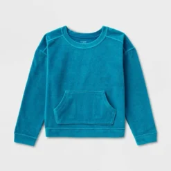 Girls' Adaptive Velour Sweatshirt - Cat & Jack™ Teal Blue 9 Girls' Adaptive Velour Sweatshirt - Cat & Jack™ Teal Blue -CAT and JACK Store GUEST f21dced2 af4b 41d3 9707 c490639b6166