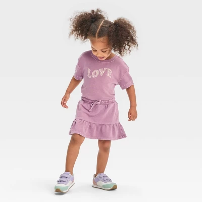 Toddler Girls' Skort Set - Cat & Jack™ Purple 4 Toddler Girls' Skort Set - Cat & Jack™ Purple - Image 2