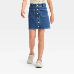 Girls' Button-Front Jean Skirt - Cat & Jack™ Dark Wash 7 Girls' Button-Front Jean Skirt - Cat & Jack™ Dark Wash -CAT and JACK Store GUEST f8f6bb45 9425 48fa b7f0 c3b27916cf4b