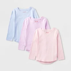 Toddler Girls' 3pk Solid Shirt Set - Cat & Jack™ Purple/Pink/Blue -CAT and JACK Store GUEST f9742d64 7361 4b6c 9ea2 03f631f45638